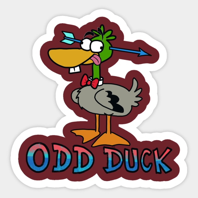 Odd Duck Sticker by wolfmanjaq